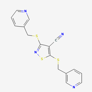 3,5-bis[(pyridin-3-ylmethyl)thio]isothiazole-4-carbonitrile