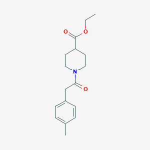 molecular formula C17H23NO3 B431916 1-(2-p-Tolyl-acetyl)-piperidine-4-carboxylic acid ethyl ester CAS No. 599162-20-6