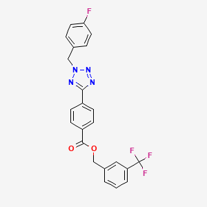 molecular formula C23H16F4N4O2 B4319191 3-(trifluoromethyl)benzyl 4-[2-(4-fluorobenzyl)-2H-tetrazol-5-yl]benzoate 