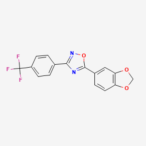 5-(1,3-benzodioxol-5-yl)-3-[4-(trifluoromethyl)phenyl]-1,2,4-oxadiazole