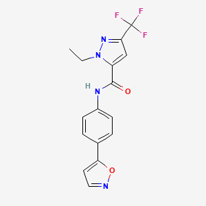 1-ethyl-N-(4-isoxazol-5-ylphenyl)-3-(trifluoromethyl)-1H-pyrazole-5-carboxamide