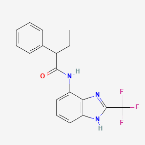 2-phenyl-N-[2-(trifluoromethyl)-1H-benzimidazol-7-yl]butanamide