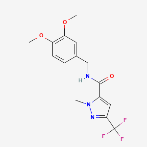 N-(3,4-dimethoxybenzyl)-1-methyl-3-(trifluoromethyl)-1H-pyrazole-5-carboxamide