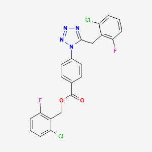 molecular formula C22H14Cl2F2N4O2 B4319373 2-chloro-6-fluorobenzyl 4-[5-(2-chloro-6-fluorobenzyl)-1H-tetrazol-1-yl]benzoate 