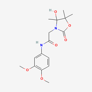 N-(3,4-dimethoxyphenyl)-2-(4-hydroxy-4,5,5-trimethyl-2-oxo-1,3-oxazolidin-3-yl)acetamide