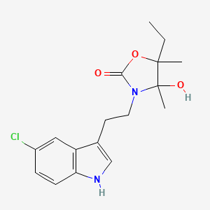 3-[2-(5-chloro-1H-indol-3-yl)ethyl]-5-ethyl-4-hydroxy-4,5-dimethyl-1,3-oxazolidin-2-one