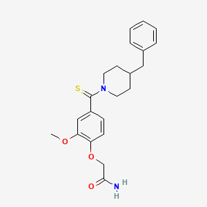 2-{4-[(4-benzylpiperidin-1-yl)carbonothioyl]-2-methoxyphenoxy}acetamide