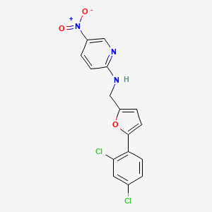 N-{[5-(2,4-dichlorophenyl)-2-furyl]methyl}-5-nitropyridin-2-amine