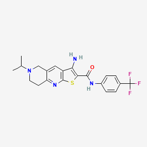 3-amino-6-isopropyl-N-[4-(trifluoromethyl)phenyl]-5,6,7,8-tetrahydrothieno[2,3-b]-1,6-naphthyridine-2-carboxamide