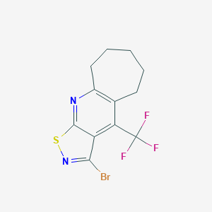 3-bromo-4-(trifluoromethyl)-6,7,8,9-tetrahydro-5H-cyclohepta[b]isothiazolo[4,5-e]pyridine