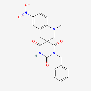 1-benzyl-1'-methyl-6'-nitro-1',4'-dihydro-2H,2'H-spiro[pyrimidine-5,3'-quinoline]-2,4,6(1H,3H)-trione