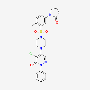 4-chloro-5-(4-{[2-methyl-5-(2-oxopyrrolidin-1-yl)phenyl]sulfonyl}piperazin-1-yl)-2-phenylpyridazin-3(2H)-one