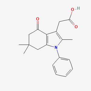 2-(2,6,6-TRIMETHYL-4-OXO-1-PHENYL-4,5,6,7-TETRAHYDRO-1H-INDOL-3-YL)ACETIC ACID