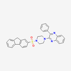 molecular formula C31H26N4O2S B4319509 2-[4-(9H-fluoren-2-ylsulfonyl)piperazin-1-yl]-3-phenylquinoxaline 