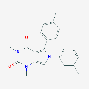 molecular formula C22H21N3O2 B431951 1,3-dimethyl-6-(3-methylphenyl)-5-(4-methylphenyl)-1H-pyrrolo[3,4-d]pyrimidine-2,4(3H,6H)-dione CAS No. 664970-84-7