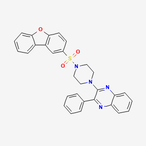 2-[4-(dibenzo[b,d]furan-2-ylsulfonyl)piperazin-1-yl]-3-phenylquinoxaline