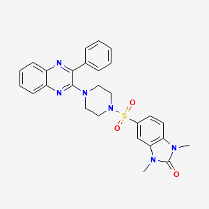 1,3-dimethyl-5-{[4-(3-phenylquinoxalin-2-yl)piperazin-1-yl]sulfonyl}-1,3-dihydro-2H-benzimidazol-2-one