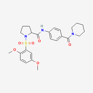 1-[(2,5-dimethoxyphenyl)sulfonyl]-N-[4-(piperidin-1-ylcarbonyl)phenyl]prolinamide