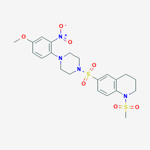 6-{[4-(4-methoxy-2-nitrophenyl)piperazin-1-yl]sulfonyl}-1-(methylsulfonyl)-1,2,3,4-tetrahydroquinoline