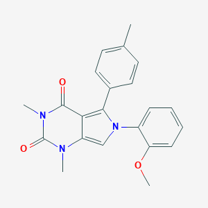 molecular formula C22H21N3O3 B431954 6-(2-methoxyphenyl)-1,3-dimethyl-5-(4-methylphenyl)-1H-pyrrolo[3,4-d]pyrimidine-2,4(3H,6H)-dione CAS No. 664970-85-8