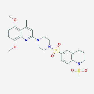 5,8-dimethoxy-4-methyl-2-(4-{[1-(methylsulfonyl)-1,2,3,4-tetrahydroquinolin-6-yl]sulfonyl}piperazin-1-yl)quinoline