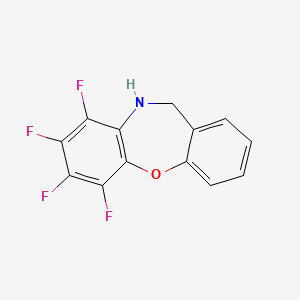 molecular formula C13H7F4NO B4319563 6,7,8,9-tetrafluoro-10,11-dihydrodibenzo[b,f][1,4]oxazepine 