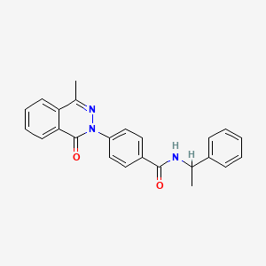 4-(4-METHYL-1-OXO-1,2-DIHYDROPHTHALAZIN-2-YL)-N-(1-PHENYLETHYL)BENZAMIDE