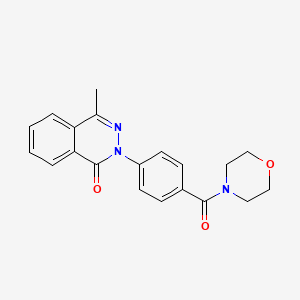 molecular formula C20H19N3O3 B4319603 4-methyl-2-[4-(morpholin-4-ylcarbonyl)phenyl]phthalazin-1(2H)-one 