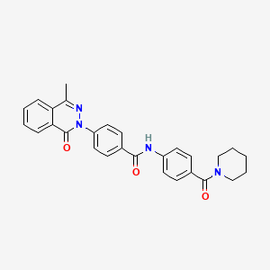 molecular formula C28H26N4O3 B4319623 4-(4-methyl-1-oxophthalazin-2(1H)-yl)-N-[4-(piperidin-1-ylcarbonyl)phenyl]benzamide 