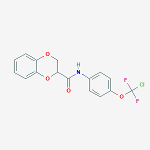 molecular formula C16H12ClF2NO4 B4319630 N-{4-[chloro(difluoro)methoxy]phenyl}-2,3-dihydro-1,4-benzodioxine-2-carboxamide 