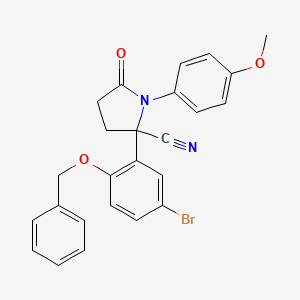 2-[2-(benzyloxy)-5-bromophenyl]-1-(4-methoxyphenyl)-5-oxopyrrolidine-2-carbonitrile