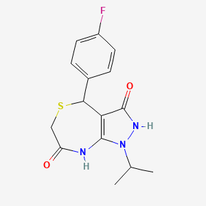 4-(4-fluorophenyl)-3-hydroxy-1-isopropyl-4,8-dihydro-1H-pyrazolo[3,4-e][1,4]thiazepin-7(6H)-one