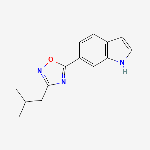 molecular formula C14H15N3O B4319679 6-(3-isobutyl-1,2,4-oxadiazol-5-yl)-1H-indole 