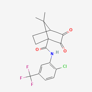 N-[2-chloro-5-(trifluoromethyl)phenyl]-7,7-dimethyl-2,3-dioxobicyclo[2.2.1]heptane-1-carboxamide