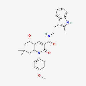 1-(4-METHOXYPHENYL)-7,7-DIMETHYL-N-[2-(2-METHYL-1H-INDOL-3-YL)ETHYL]-2,5-DIOXO-1,2,5,6,7,8-HEXAHYDRO-3-QUINOLINECARBOXAMIDE