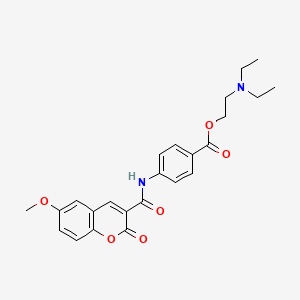 2-(diethylamino)ethyl 4-{[(6-methoxy-2-oxo-2H-chromen-3-yl)carbonyl]amino}benzoate