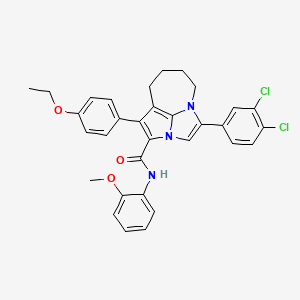 4-(3,4-dichlorophenyl)-1-(4-ethoxyphenyl)-N-(2-methoxyphenyl)-5,6,7,8-tetrahydro-2a,4a-diazacyclopenta[cd]azulene-2-carboxamide