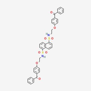 molecular formula C40H34N2O8S2 B4319845 N,N'-bis[2-(4-benzoylphenoxy)ethyl]naphthalene-1,5-disulfonamide 