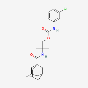 molecular formula C22H29ClN2O3 B4319869 2-[(1-adamantylcarbonyl)amino]-2-methylpropyl (3-chlorophenyl)carbamate 