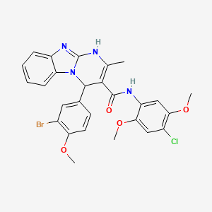 molecular formula C27H24BrClN4O4 B4319877 4-(3-bromo-4-methoxyphenyl)-N-(4-chloro-2,5-dimethoxyphenyl)-2-methyl-1,4-dihydropyrimido[1,2-a]benzimidazole-3-carboxamide 