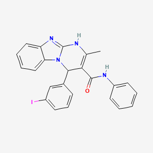 molecular formula C24H19IN4O B4319884 4-(3-iodophenyl)-2-methyl-N-phenyl-1,4-dihydropyrimido[1,2-a]benzimidazole-3-carboxamide 