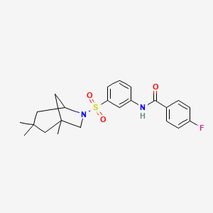 4-fluoro-N-{3-[(1,3,3-trimethyl-6-azabicyclo[3.2.1]oct-6-yl)sulfonyl]phenyl}benzamide