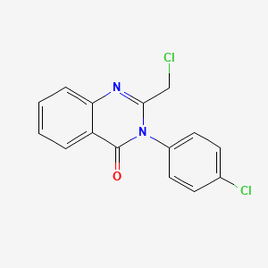 molecular formula C15H10Cl2N2O B4319895 2-(chloromethyl)-3-(4-chlorophenyl)quinazolin-4(3H)-one CAS No. 22280-87-1