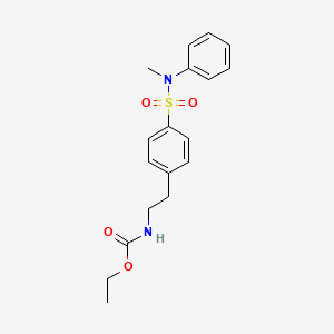 molecular formula C18H22N2O4S B4319897 ethyl [2-(4-{[methyl(phenyl)amino]sulfonyl}phenyl)ethyl]carbamate 