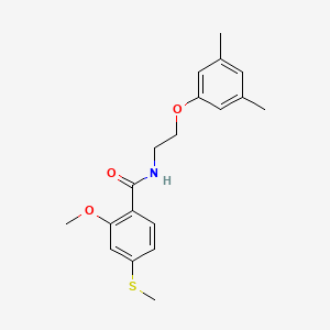 N-[2-(3,5-dimethylphenoxy)ethyl]-2-methoxy-4-(methylsulfanyl)benzamide