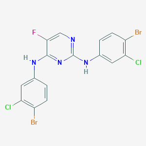 N-[2-(4-BROMO-3-CHLOROANILINO)-5-FLUORO-4-PYRIMIDINYL]-N-(4-BROMO-3-CHLOROPHENYL)AMINE