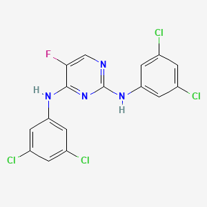 N-[2-(3,5-DICHLOROANILINO)-5-FLUORO-4-PYRIMIDINYL]-N-(3,5-DICHLOROPHENYL)AMINE