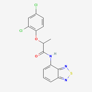 molecular formula C15H11Cl2N3O2S B4320002 N-(2,1,3-benzothiadiazol-4-yl)-2-(2,4-dichlorophenoxy)propanamide 