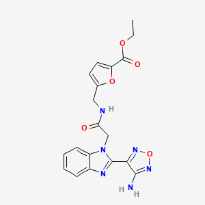 ETHYL 5-({2-[2-(4-AMINO-1,2,5-OXADIAZOL-3-YL)-1H-1,3-BENZODIAZOL-1-YL]ACETAMIDO}METHYL)FURAN-2-CARBOXYLATE