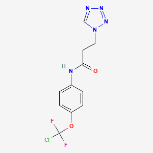 molecular formula C11H10ClF2N5O2 B4320037 N-{4-[chloro(difluoro)methoxy]phenyl}-3-(1H-tetrazol-1-yl)propanamide 